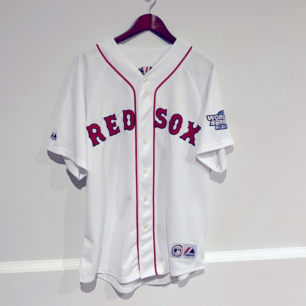 Majestic Word Series 2004 Rex Sox Johnny Damon Jersey #18 Size XL “ Vintage “